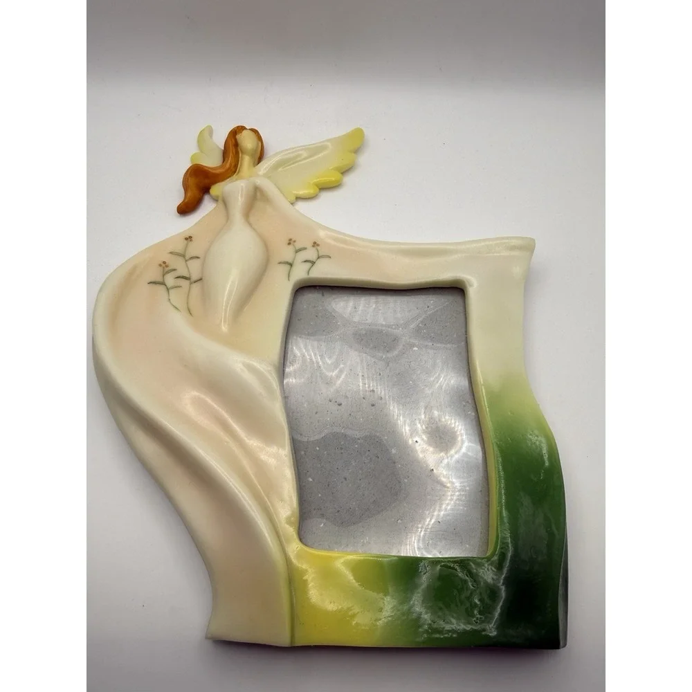 Cermamic Angel Photo Frame( Photo 4.5x3 Inches)